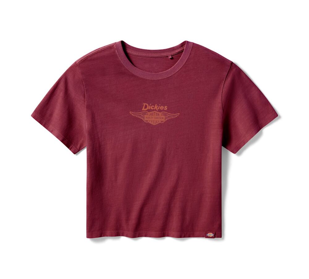 NWT Harley Davidson Women's Dickies x H-D Built to Outlast Boxy Fit Tee sz Med